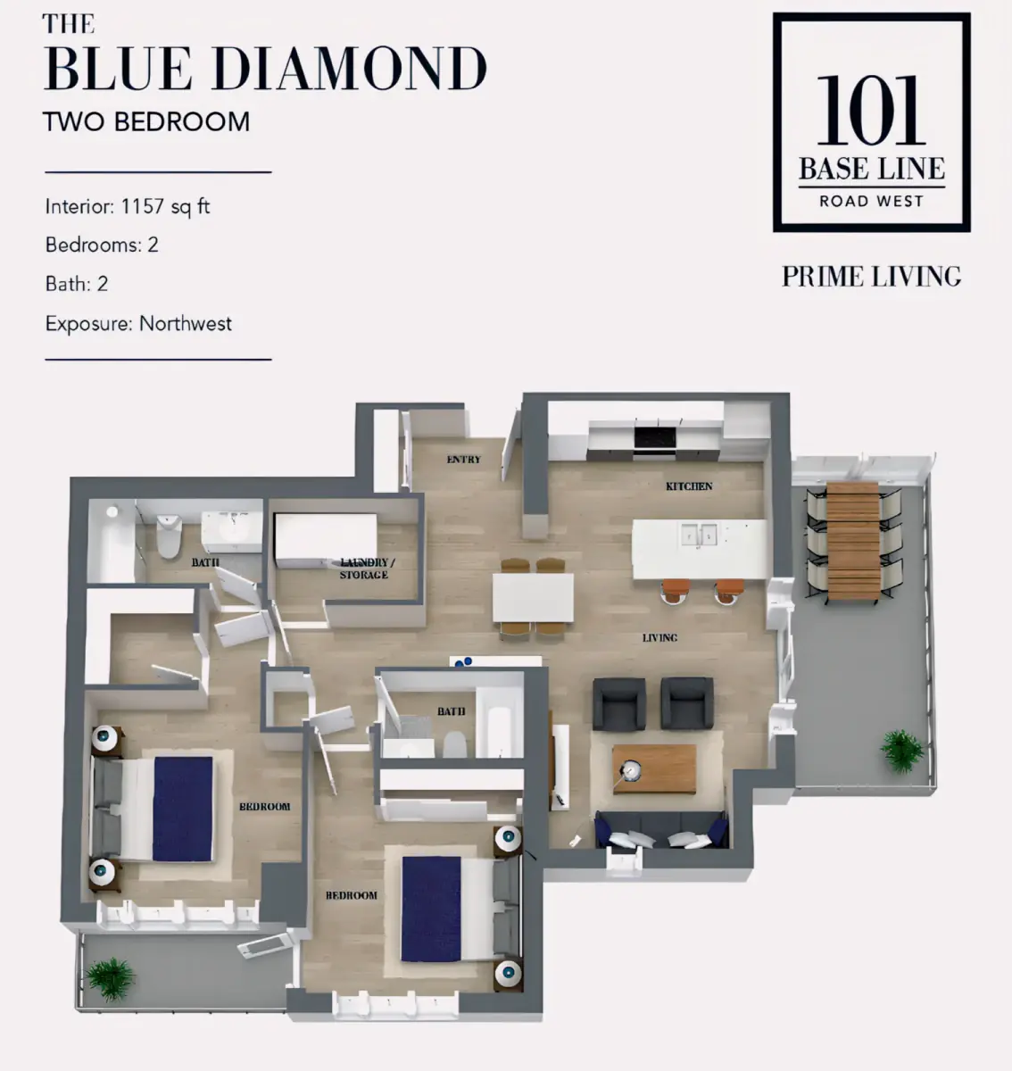 2 Rooms view 1