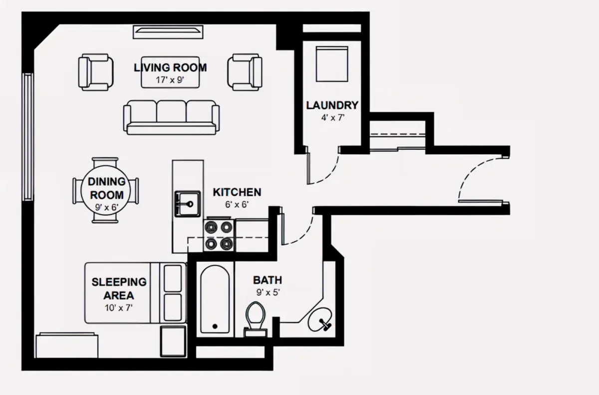 Bachelor Rooms view 1