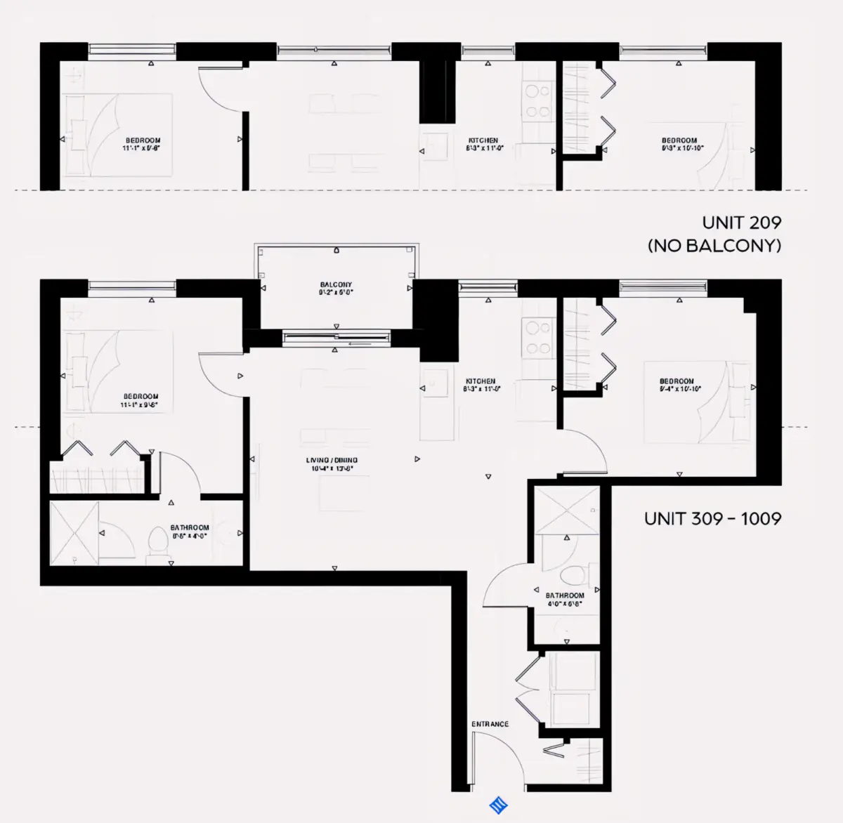 2 Rooms view 1