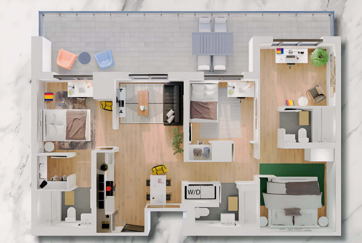 Emerald Rooms view 1