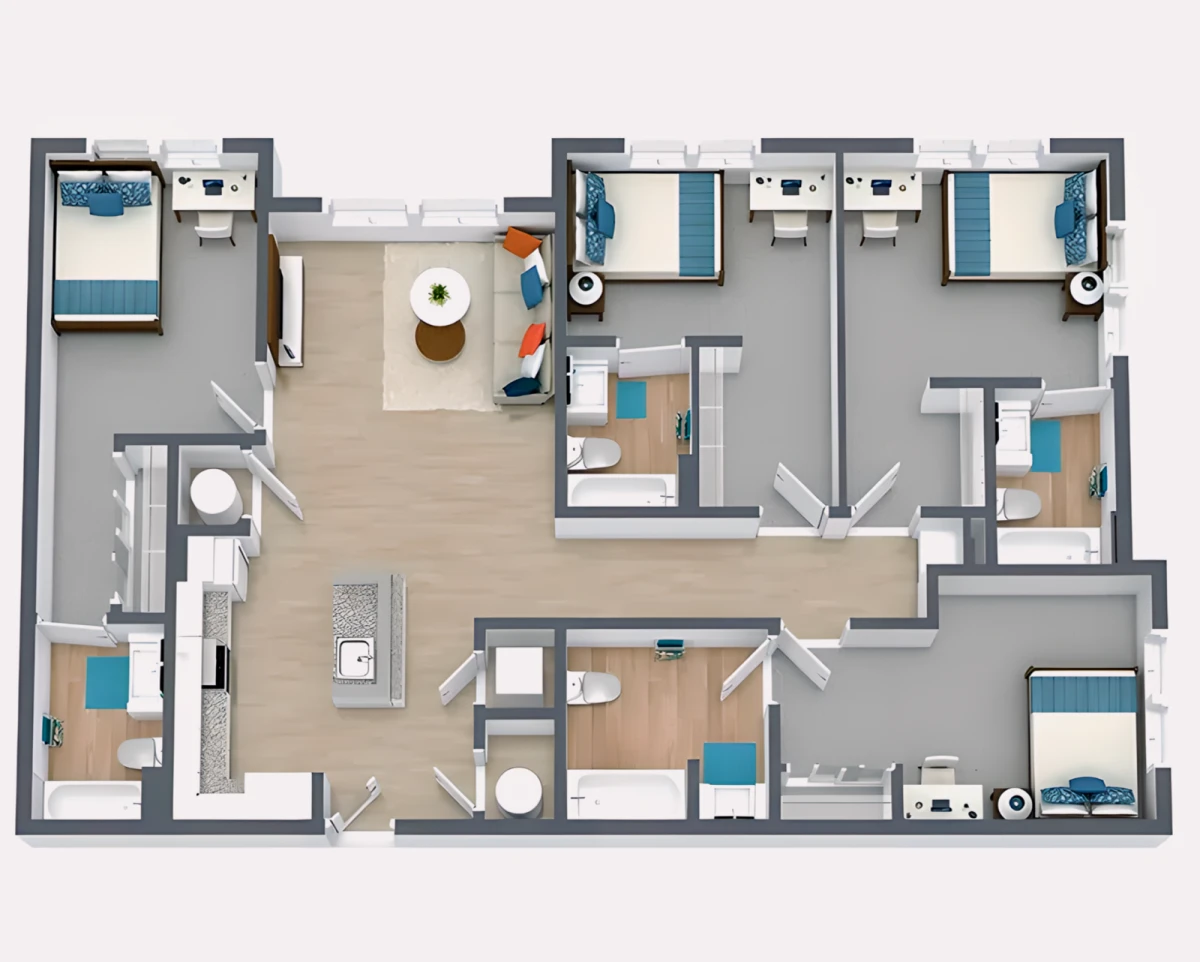 3 Rooms view 2