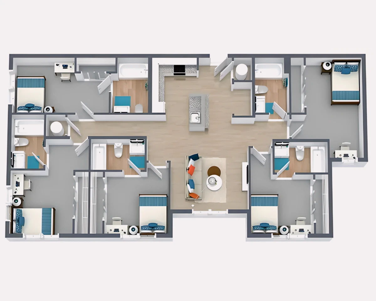 5 Rooms view 1