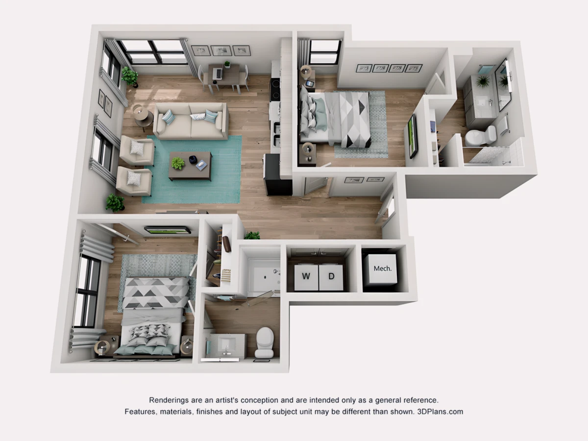 2 Rooms view 1