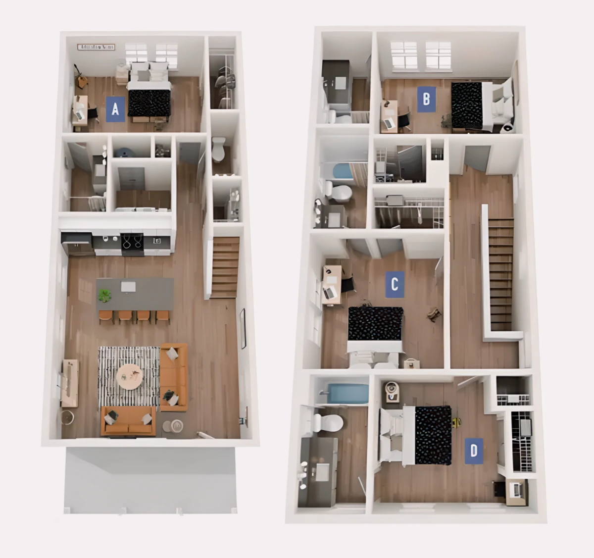 4 Rooms view 1