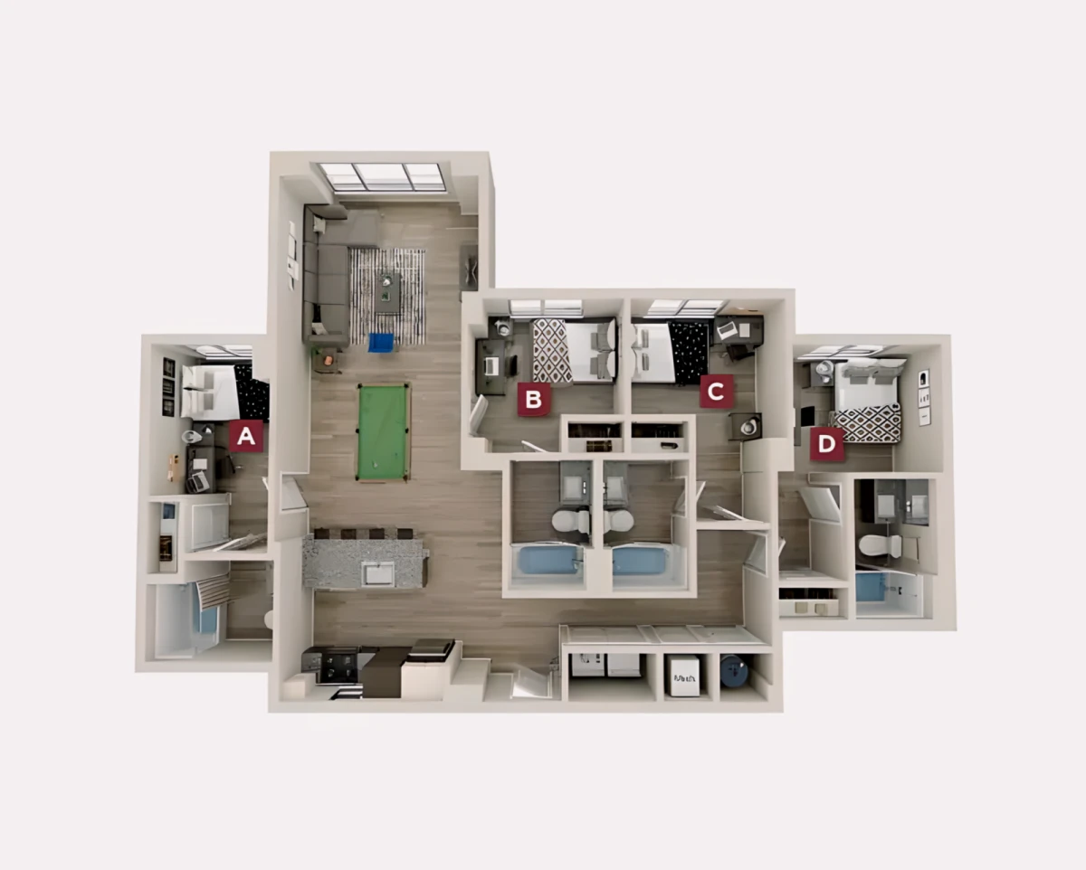 4 Rooms view 3