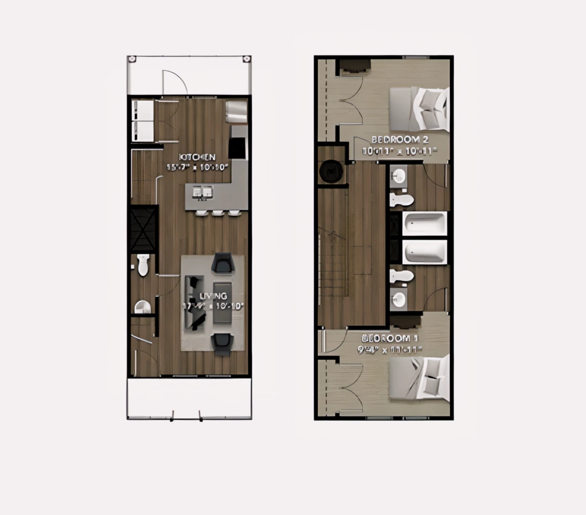 2 Rooms view 1
