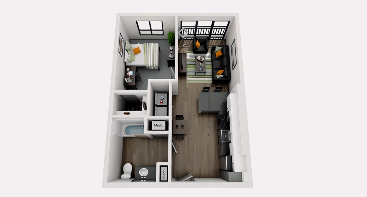 1 Bed 1 Bath A1