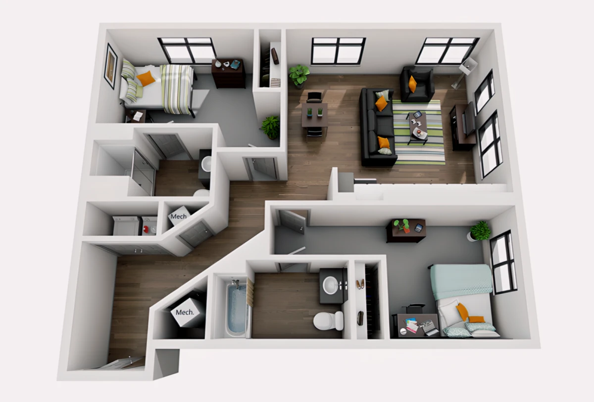 2 Bed 2 Bath B5