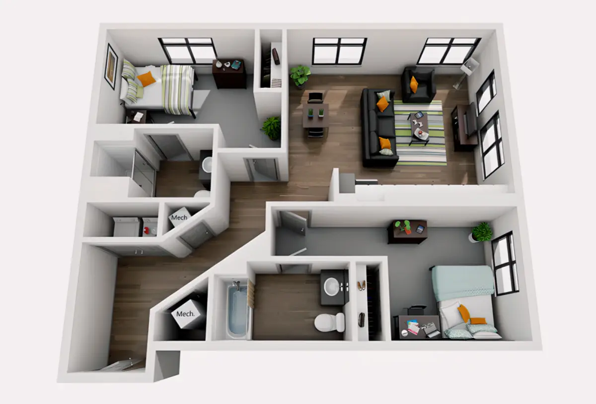 2 Rooms view 4