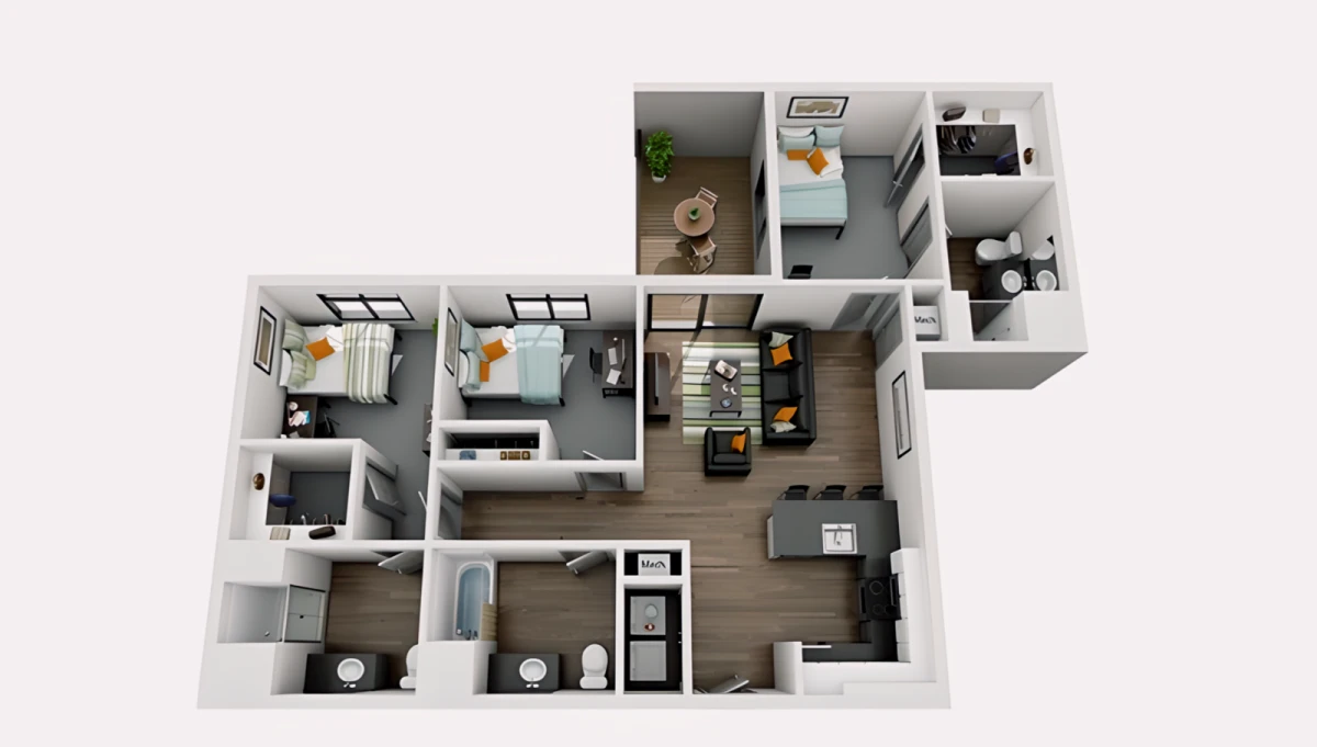 3 Bed 3 Bath C2