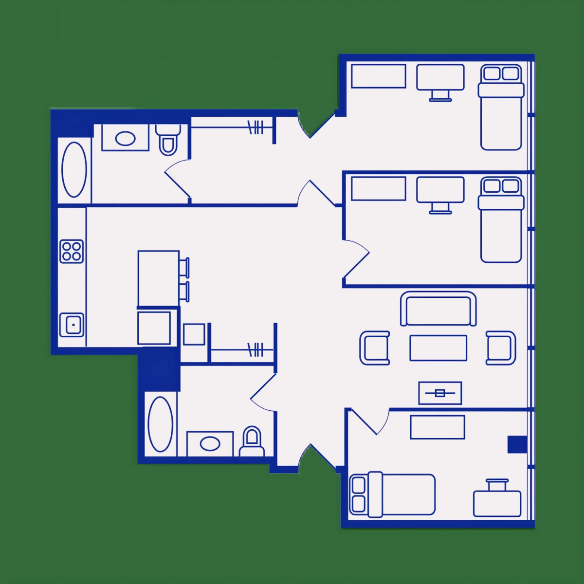 3 Bedroom, 2 Bath