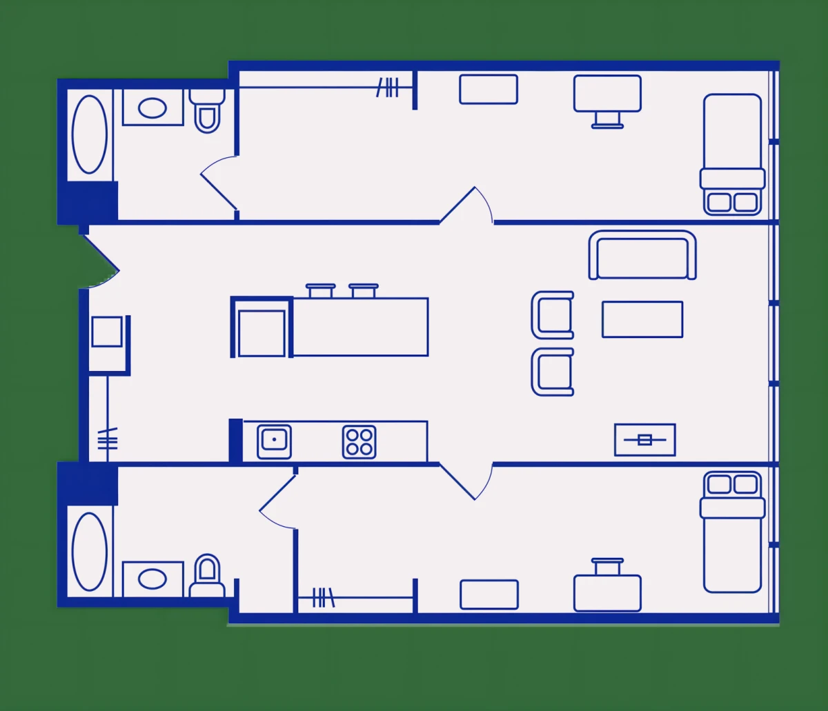 2 Bedroom, 2 Bath