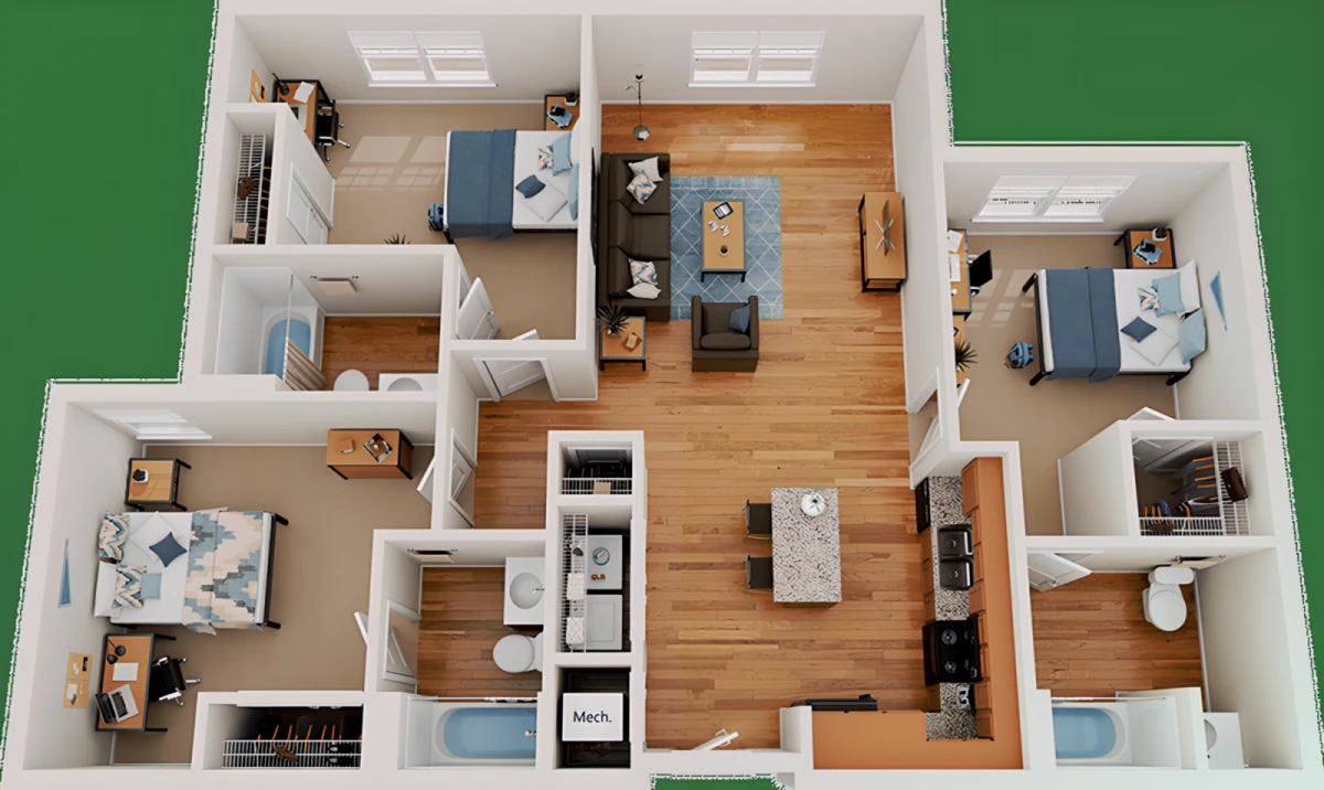 3 Rooms view 2