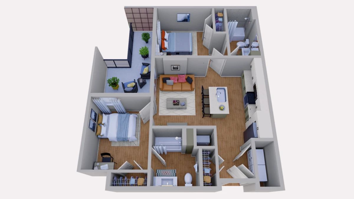 2 Rooms view 3