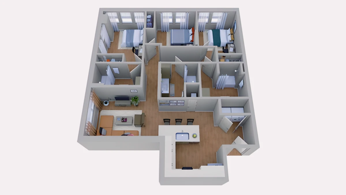 3 Rooms view 2