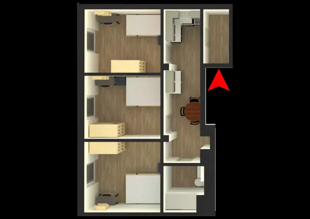 Zimmer in der Mullerstrasse A