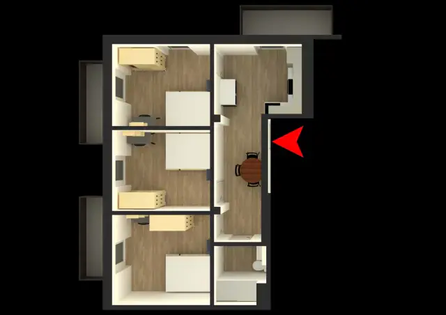 Zimmer in der Mullerstrasse A