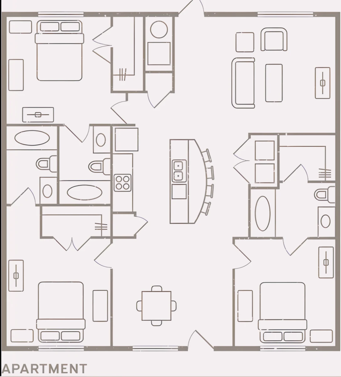 3 Rooms view 1