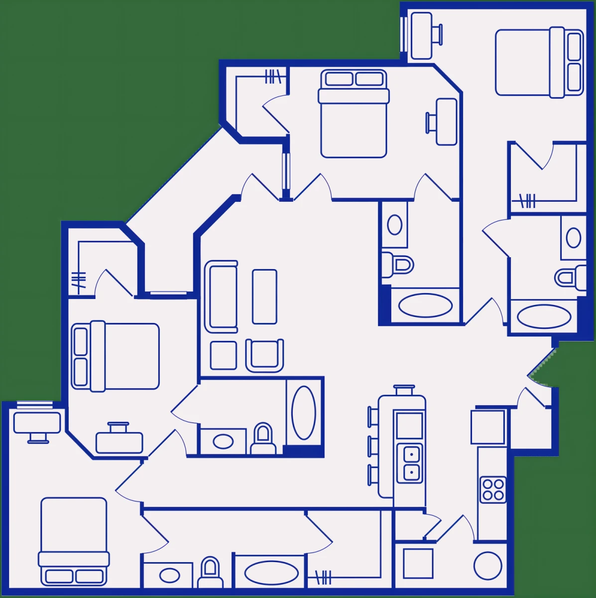 4 Rooms view 2