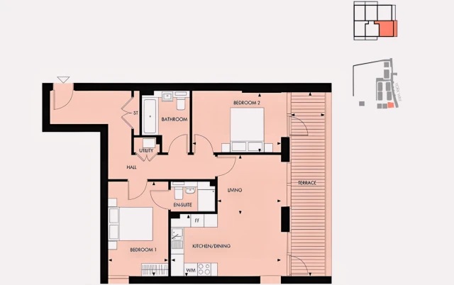 2 Bed / 2 Bath