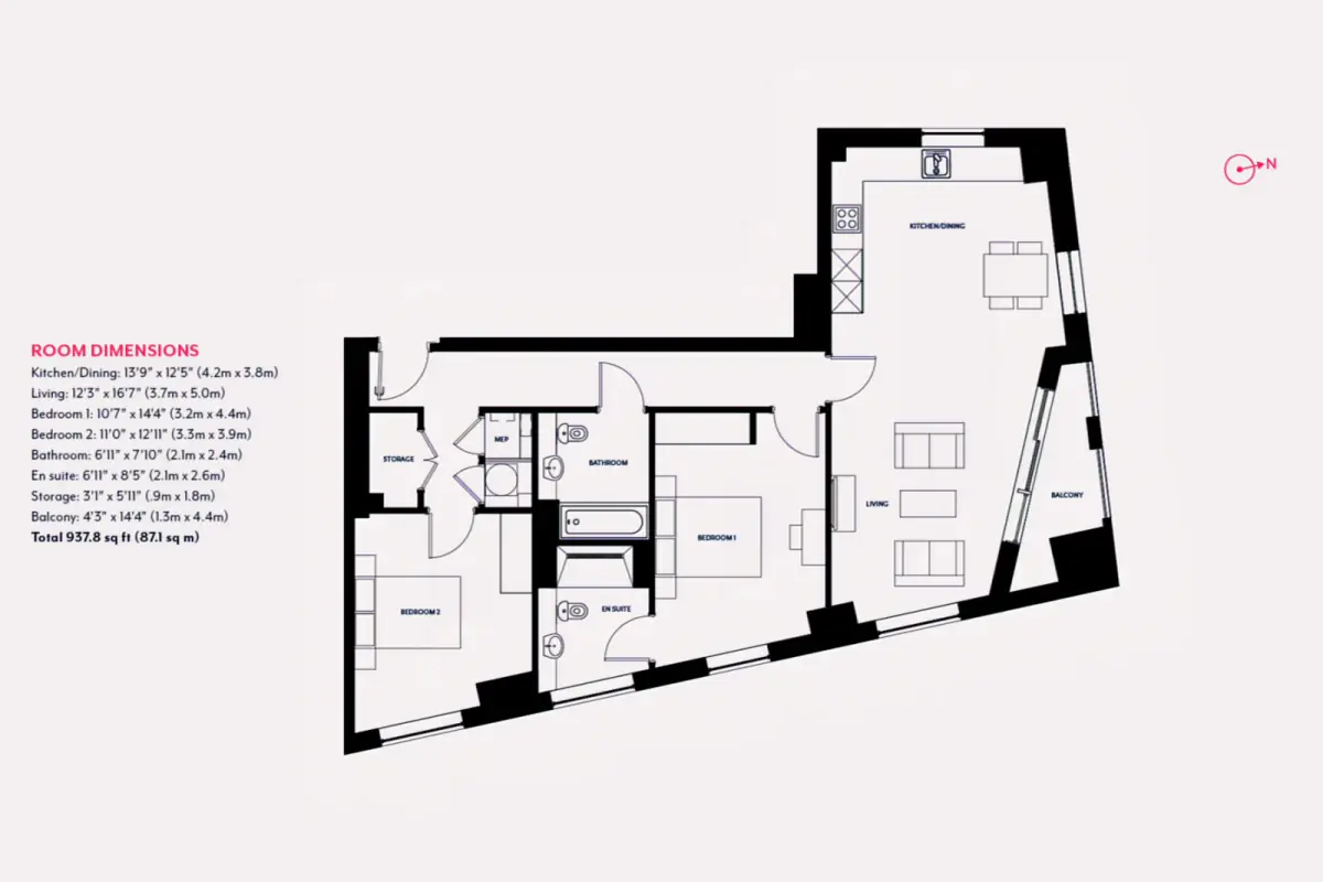 2 Rooms view 1
