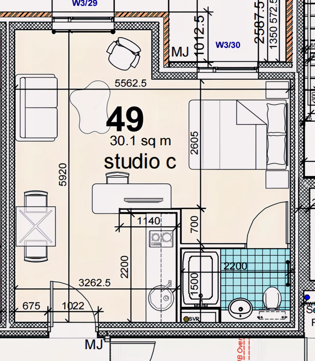 Studio Rooms view 3