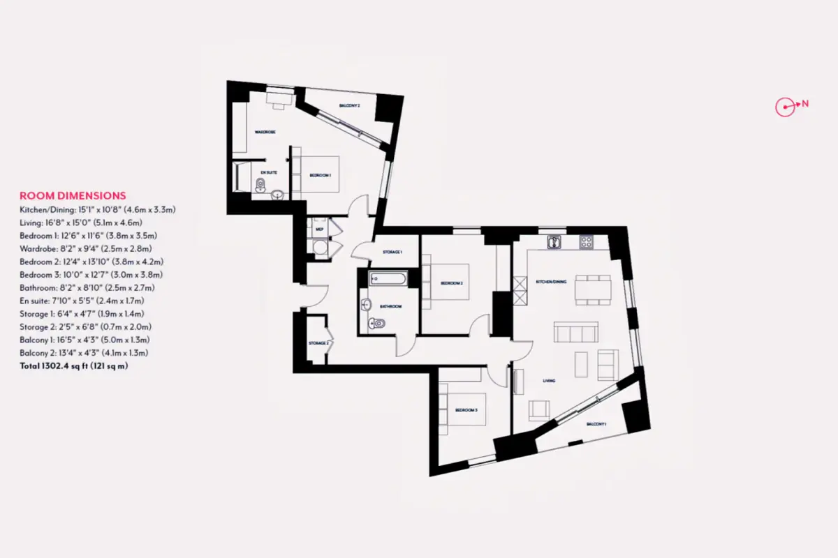 3 Rooms view 1