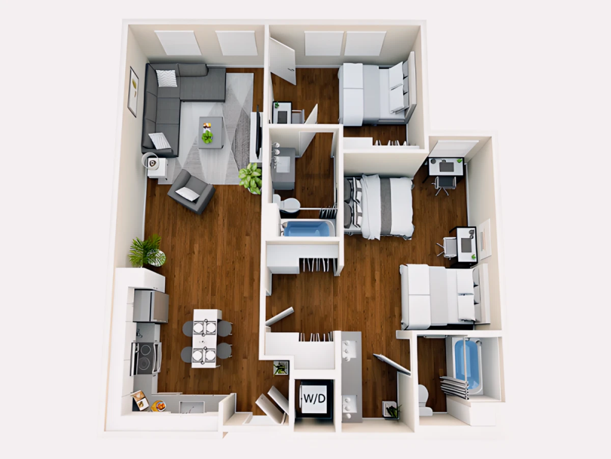 2 Rooms view 3