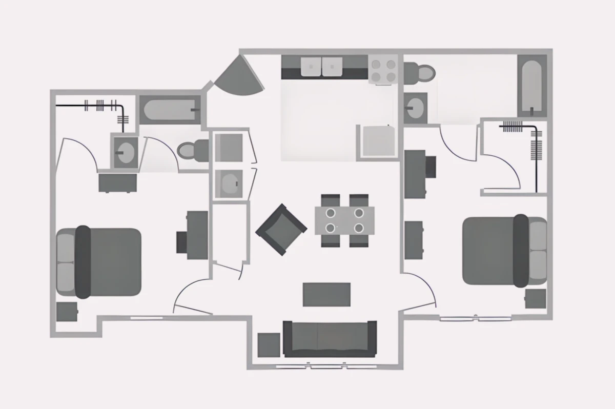 2 Rooms view 1