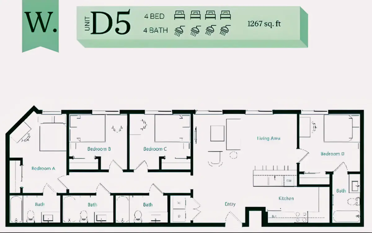 4 Rooms view 2