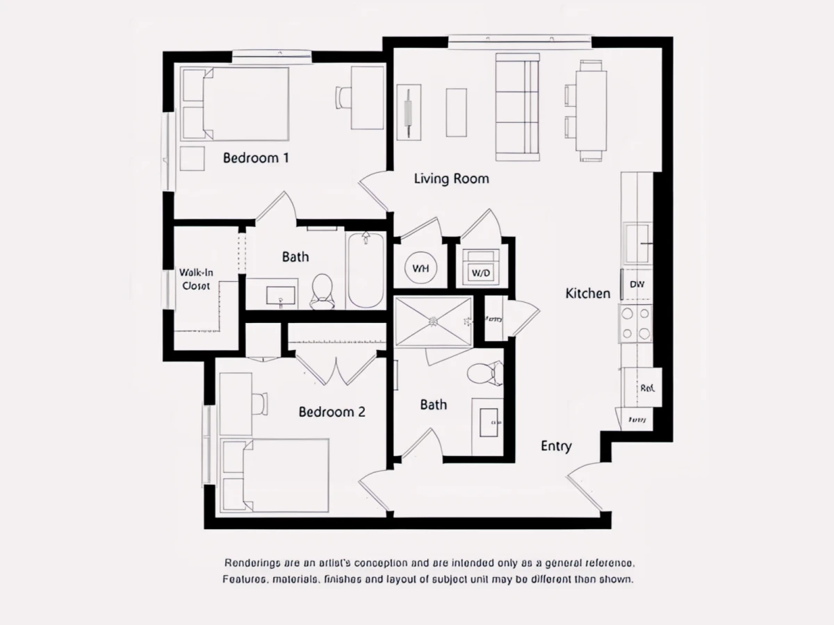2 Rooms view 1