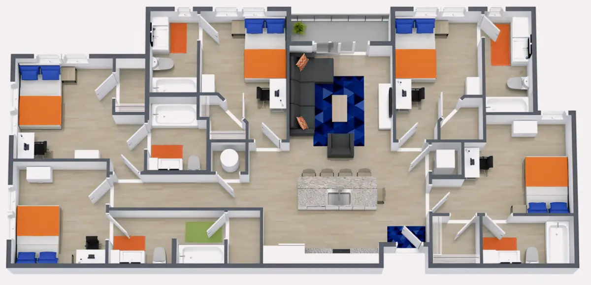 5 Rooms view 1