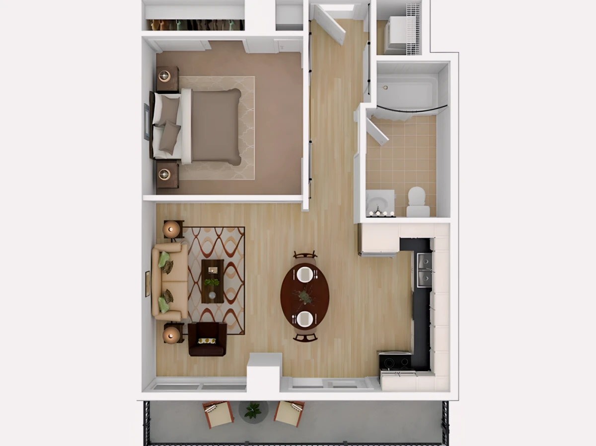 2 Rooms view 3