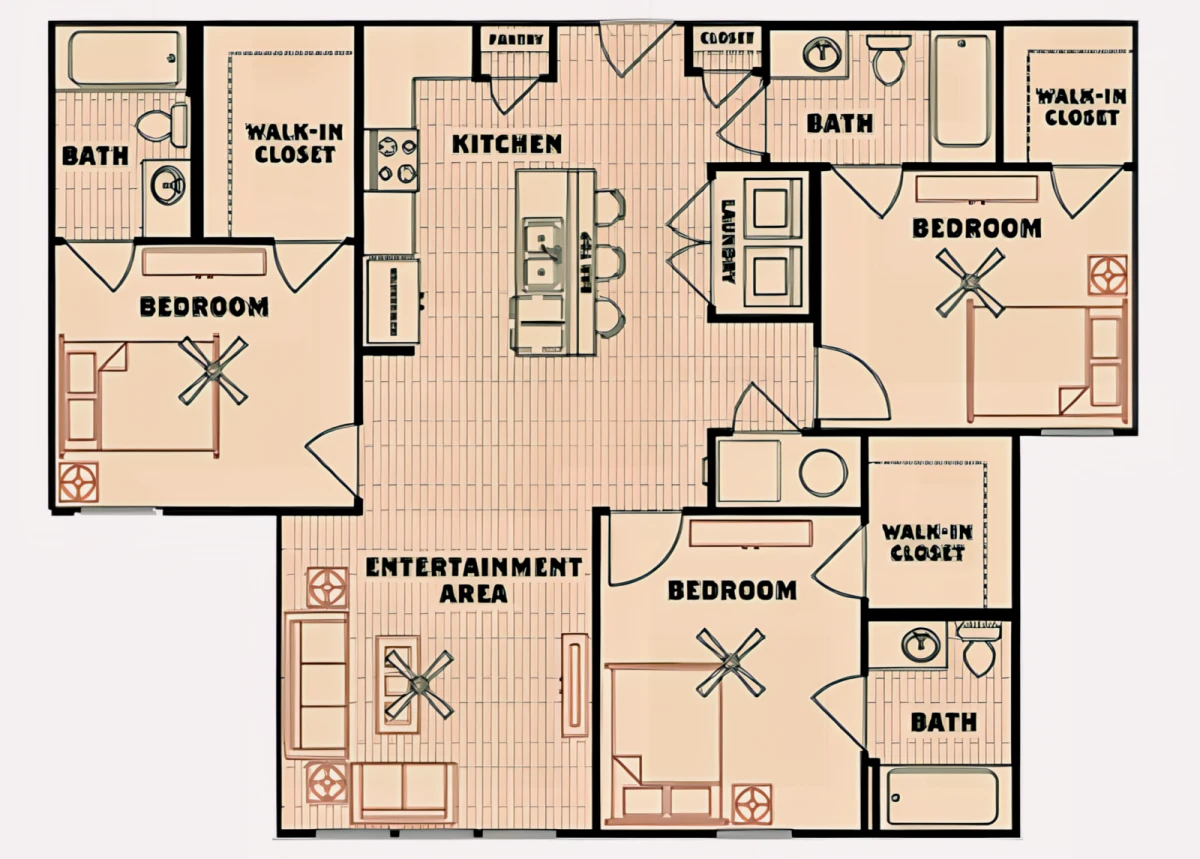 3 Rooms view 1