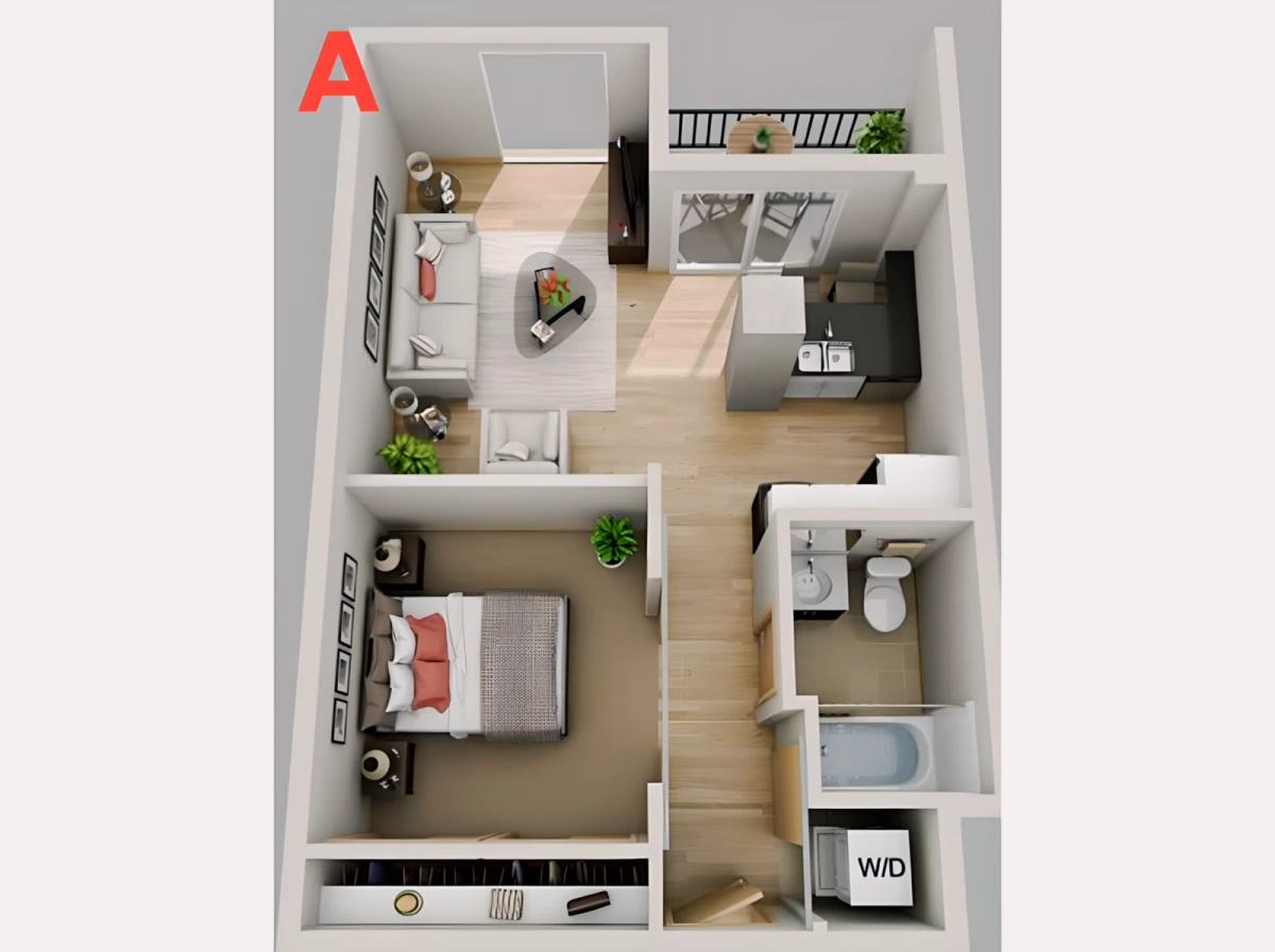 2 Rooms view 3