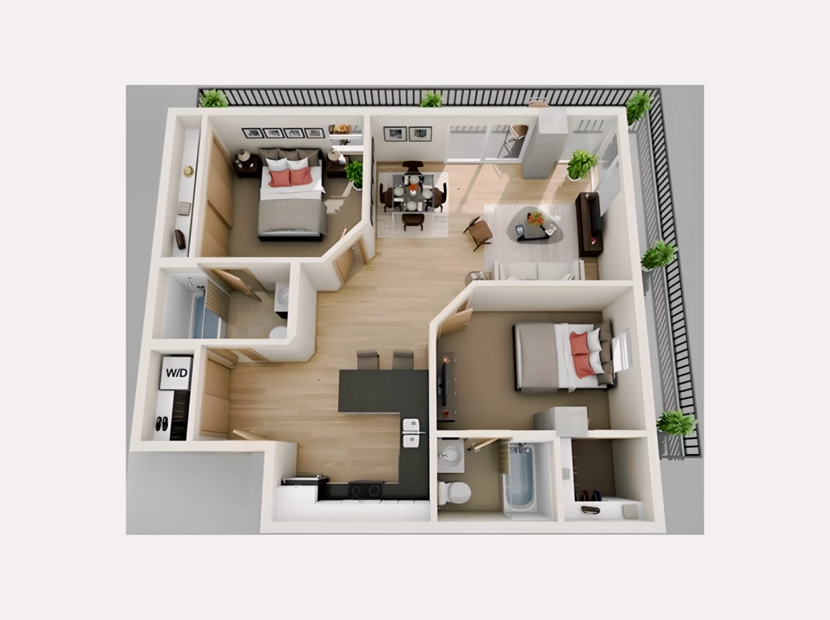 2 Rooms view 2