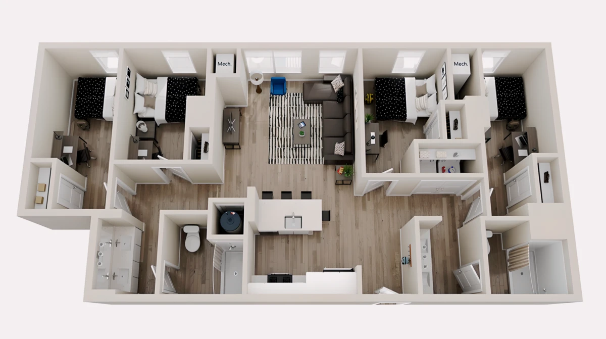 3 Rooms view 4