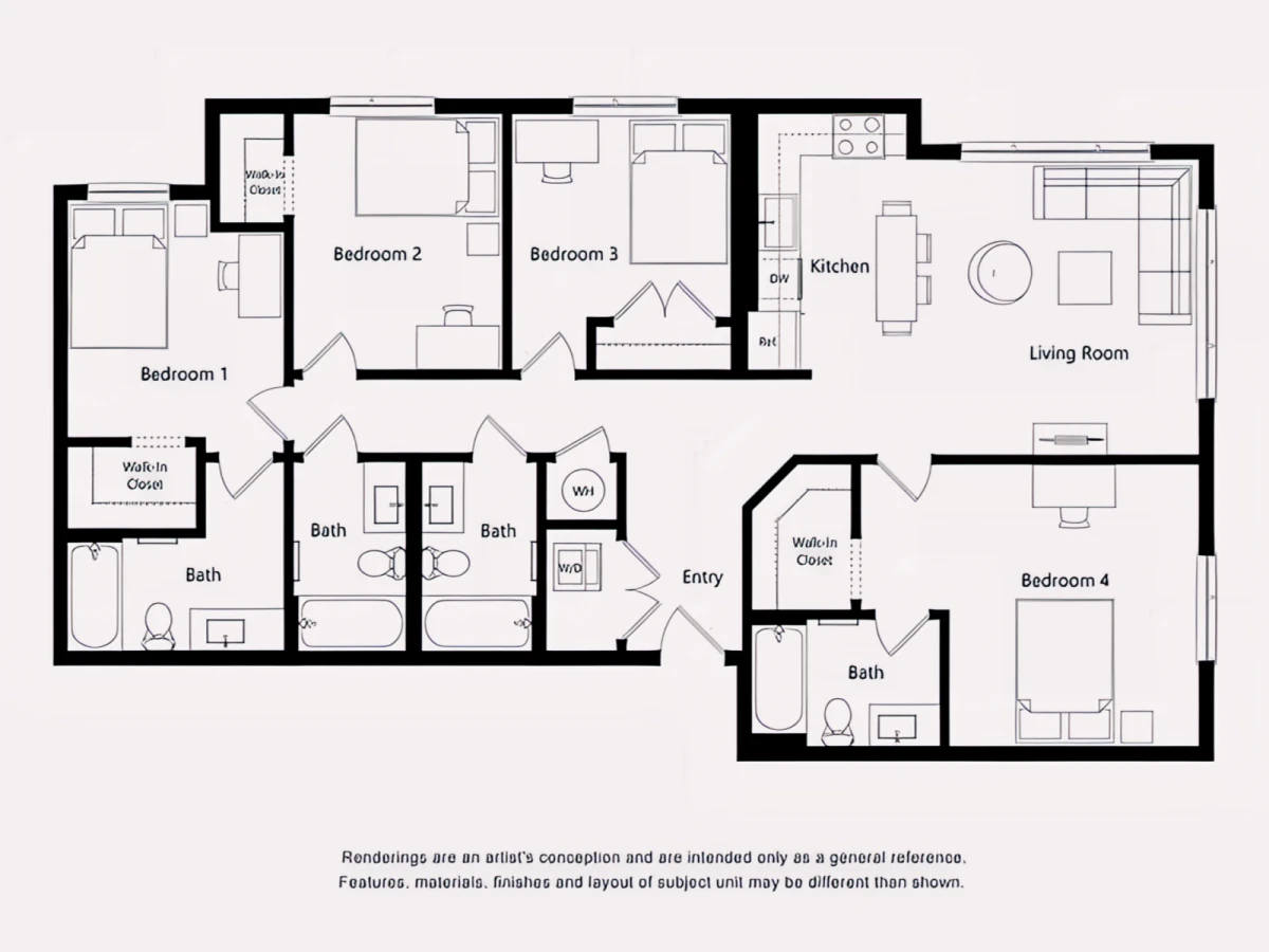 4 Rooms view 1