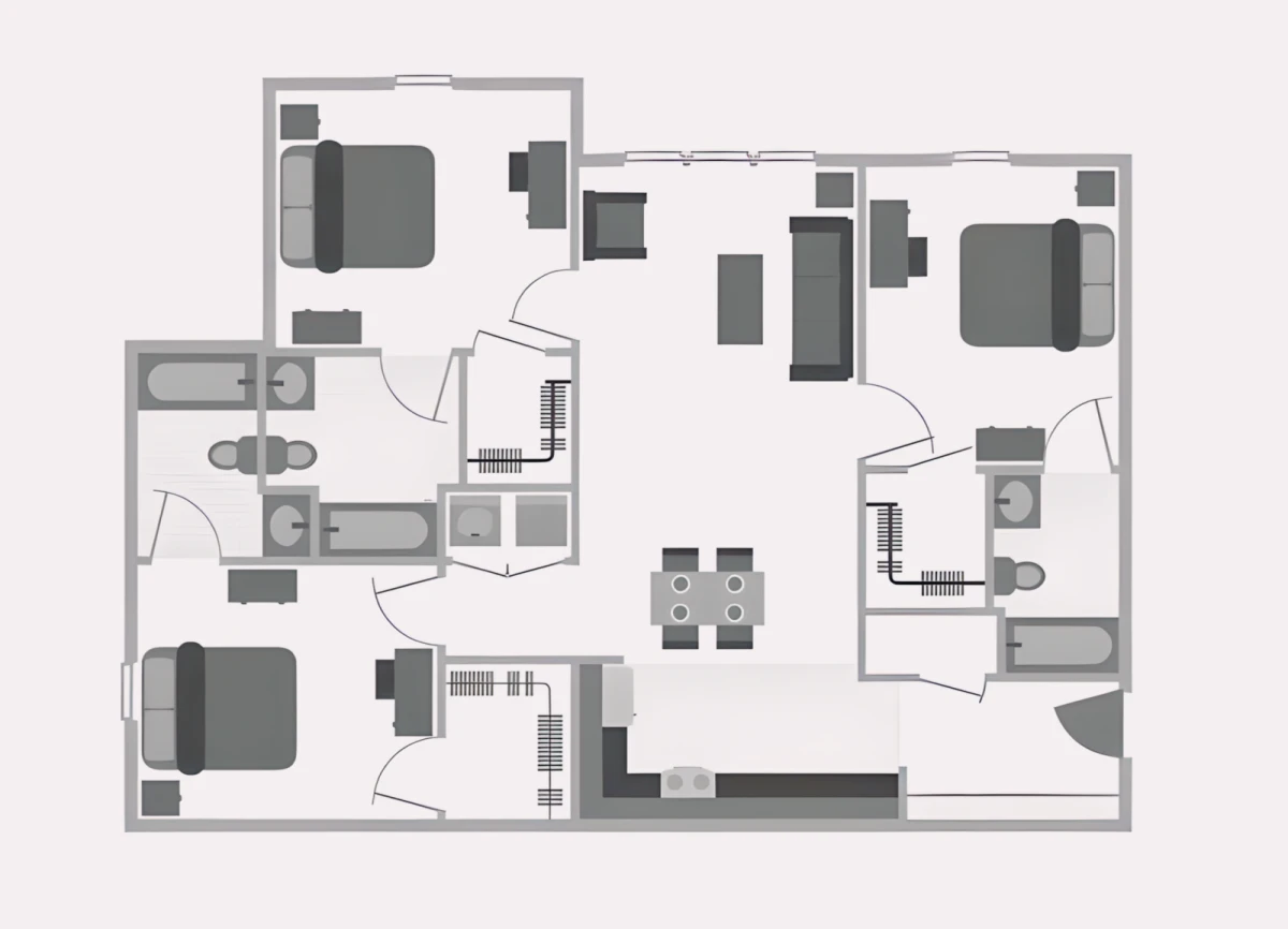 3 Rooms view 1