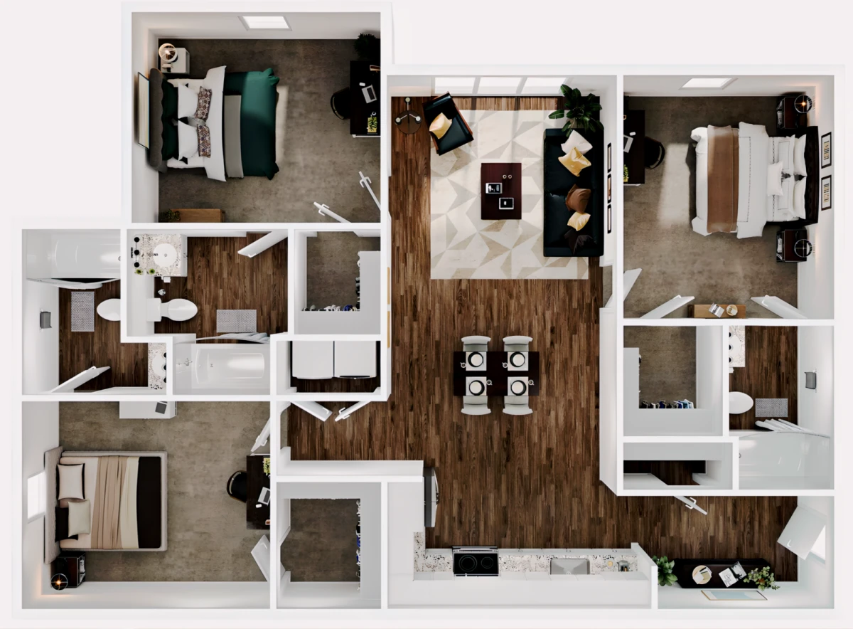 3BR/3BA Rooms view 1