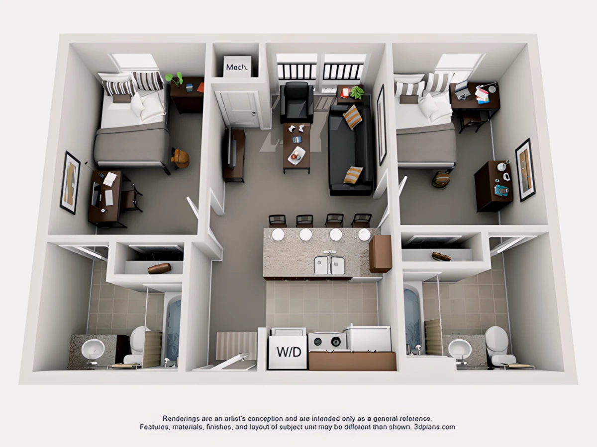 2bd Rooms view 1