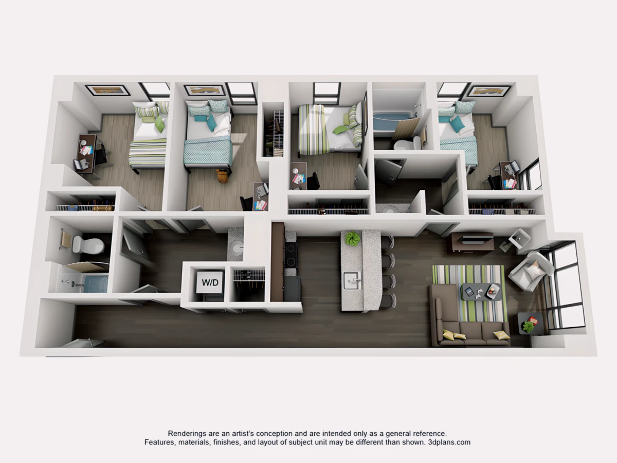 4 Rooms view 2