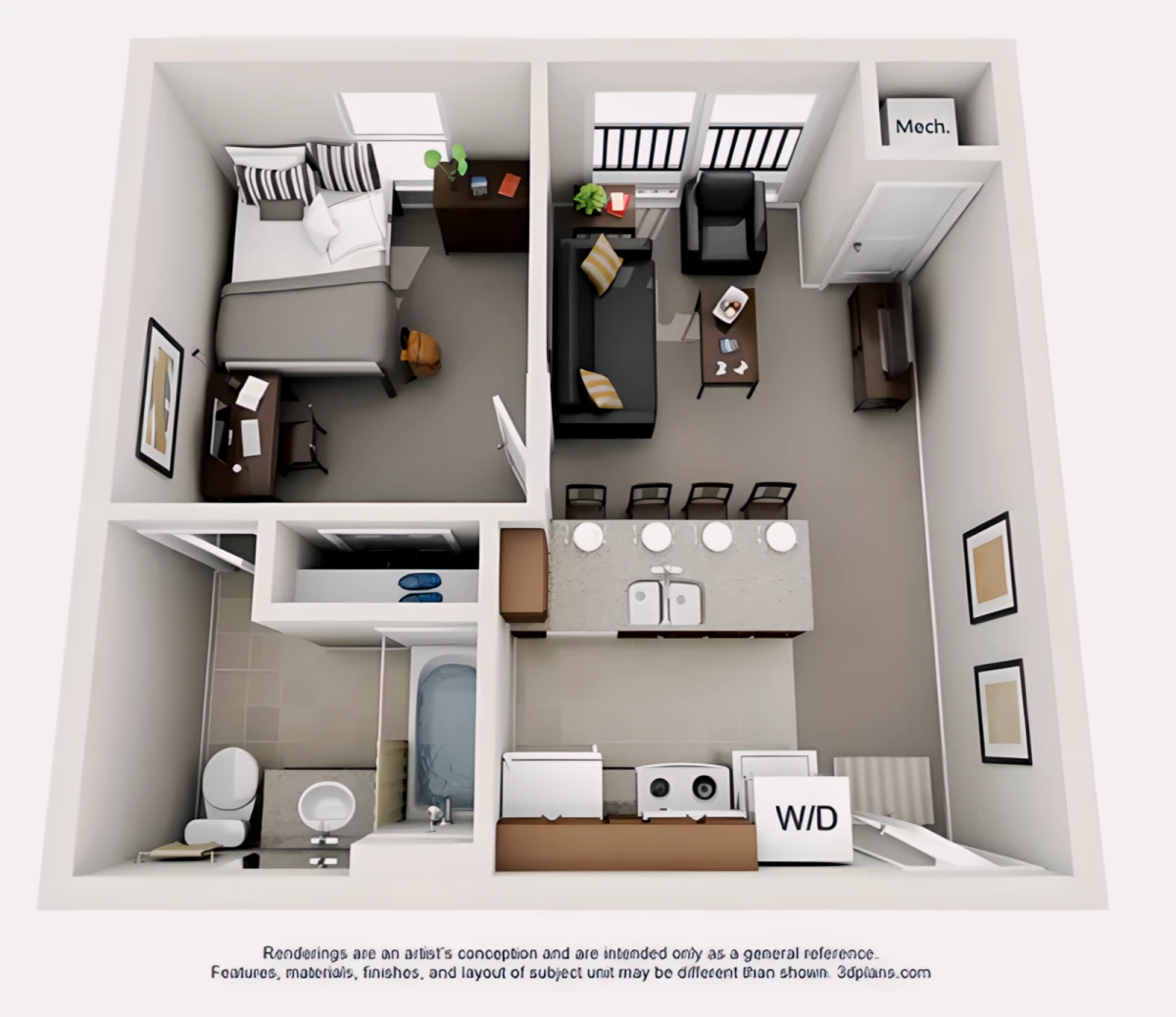 1bd Rooms view 1
