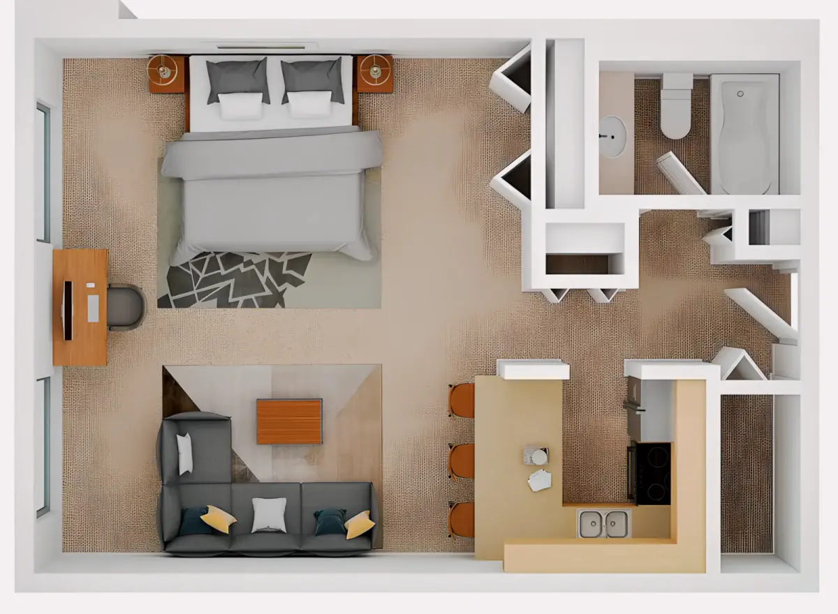 2 Rooms view 2