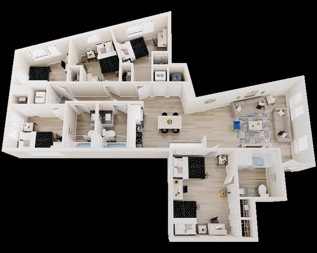 5 Rooms view 3