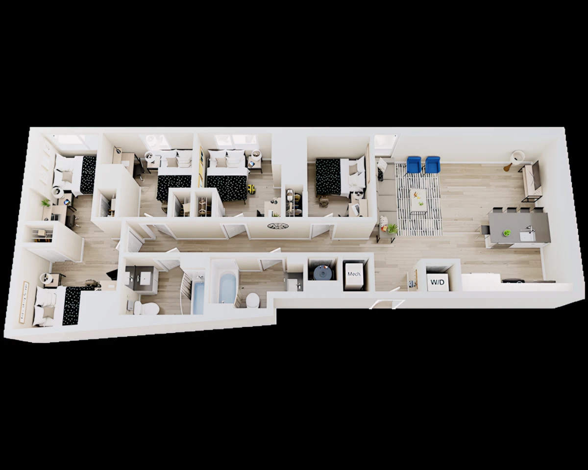 4 Rooms view 1