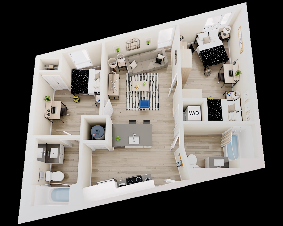 2 Rooms view 1