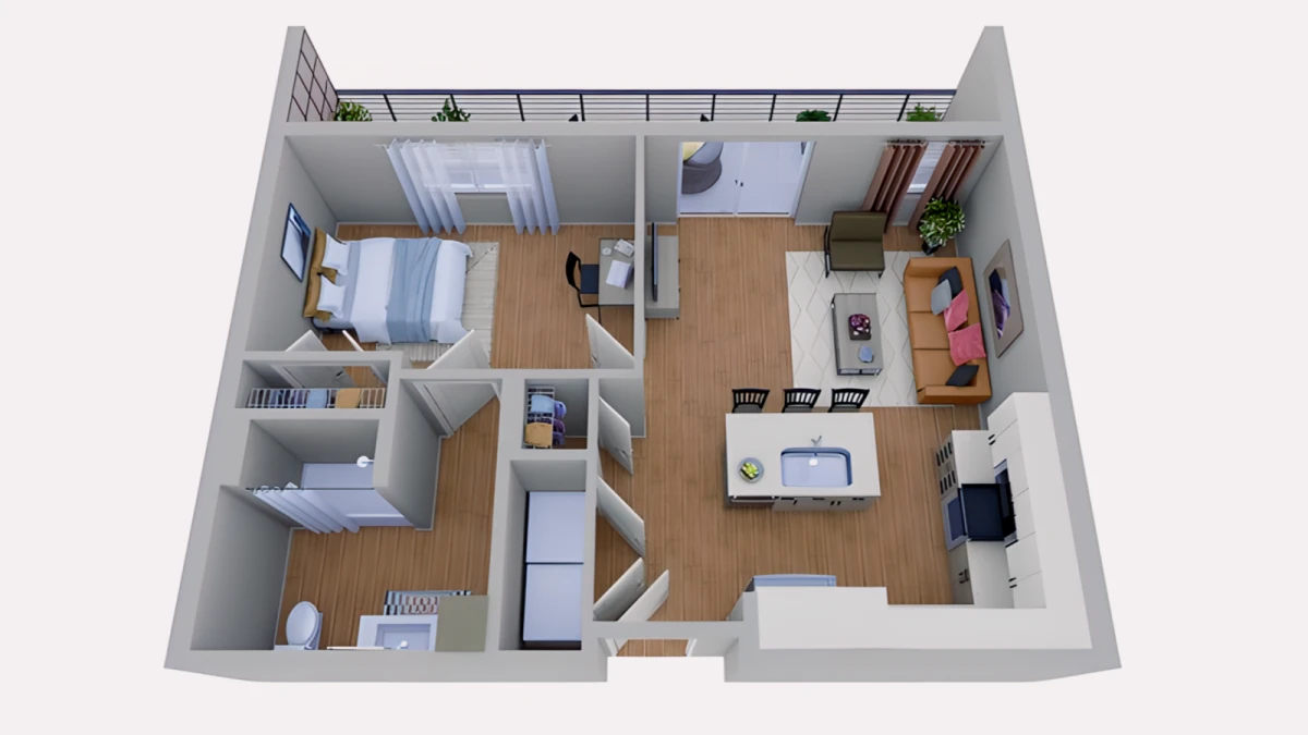 4 Rooms view 3