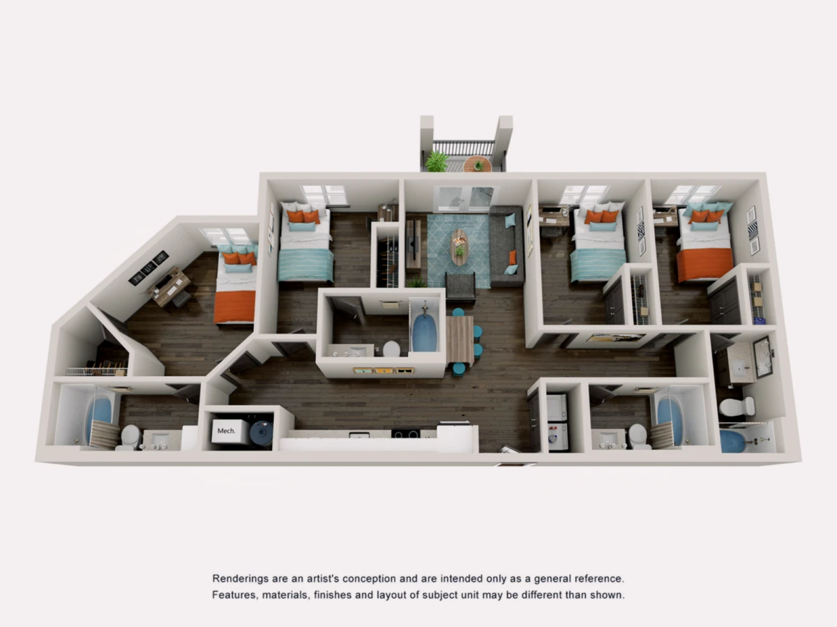 4x4 Rooms view 2