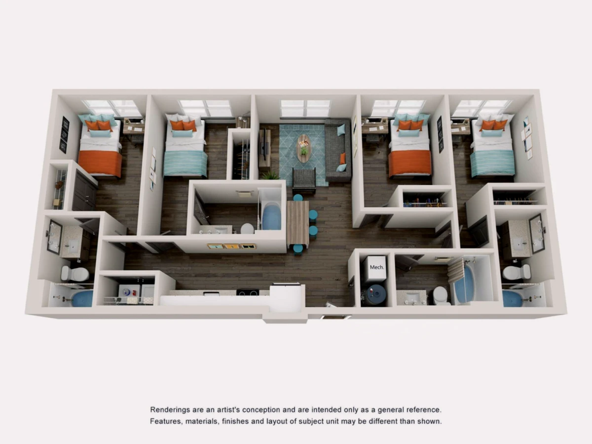 4x4 Rooms view 3